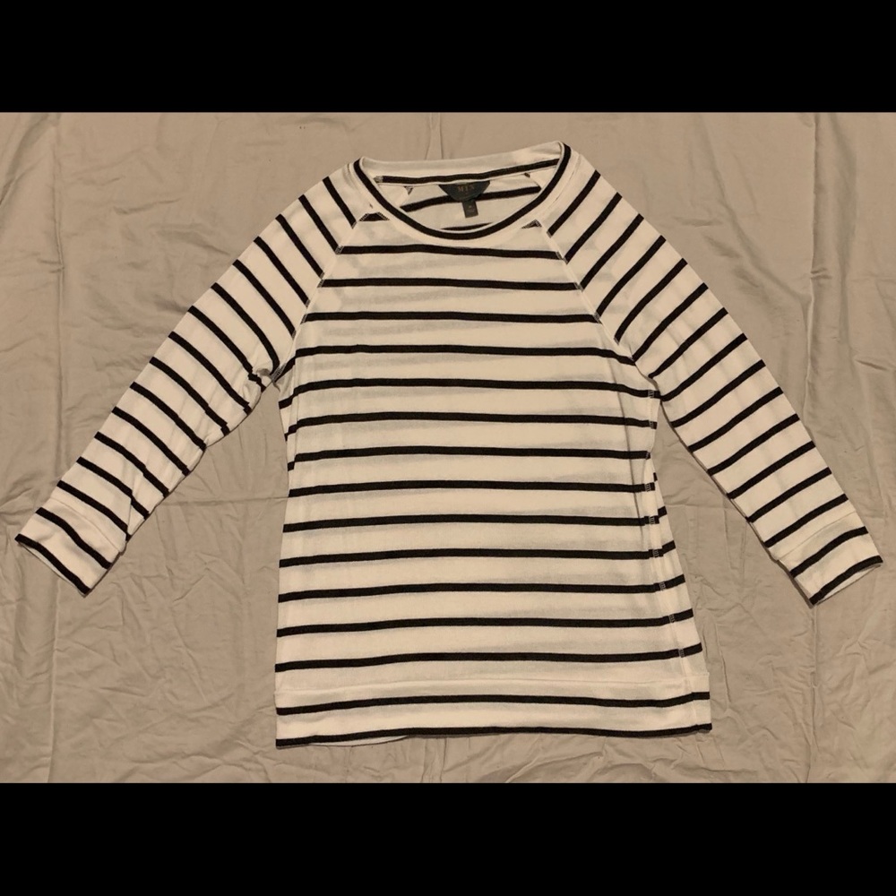 3/4 Sleeve Striped Sweater